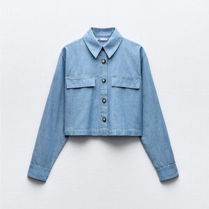 ZARA Women's Blue Denim Jacket